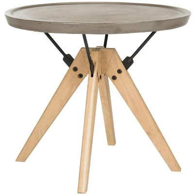 Farmond Concrete Side Table - Dark Grey - Safavieh - Image 3