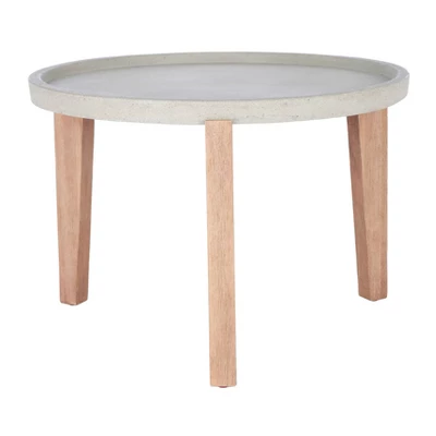 Valton Side Table - Natural/Light Gray - Safavieh - Image 5