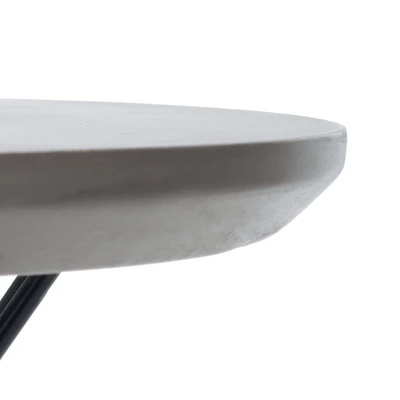 Darien Concrete Accent Table - Dark Grey - Safavieh