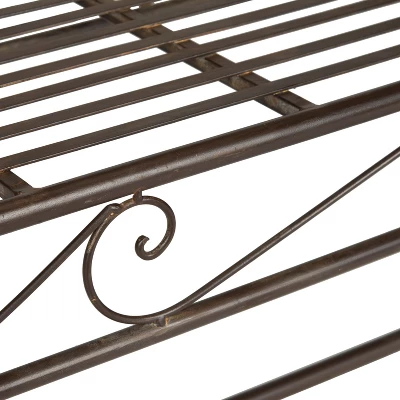 Hadley Bench - Rustic Brown - Safavieh - Image 3