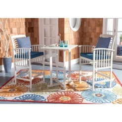 Pate 3pc Bistro Set - White/Navy - Safavieh