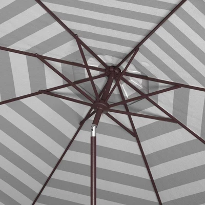 10.8' Round Vienna Umbrella Gray/White - Safavieh - Image 3