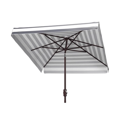 7.5' Square Elsa Fashion Line Umbrella Black/White - Safavieh - Image 2