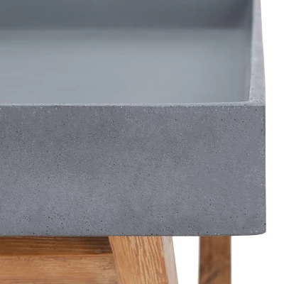 Alten Side Table - Natural/Gray - Safavieh - Image 2