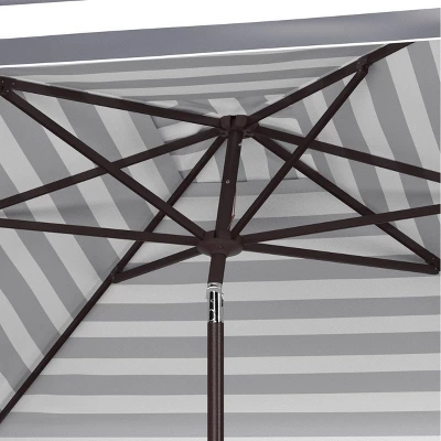 7.5' Square Elsa Fashion Line Umbrella Black/White - Safavieh - Image 3