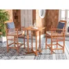 Pate 3pc Bistro Set - Natural/Beige/Navy - Safavieh