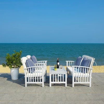 Rocklin 4pc Living Set - Gray/Beige/Navy - Safavieh - Image 3