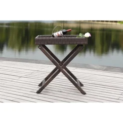 Bardia Patio Folding Tray Table - Safavieh