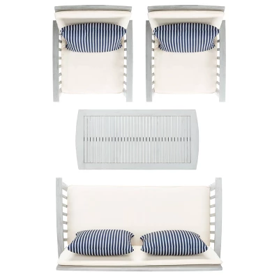 Rocklin 4pc Living Set - Gray/Beige/Navy - Safavieh - Image 6