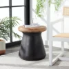 Button Indoor/Outdoor Modern Concrete Round Accent Table - Safavieh