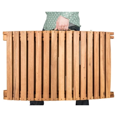 Pacifica 3pc Wood Patio Lounge Set - Teak Brown/Beige - Safavieh - Image 3